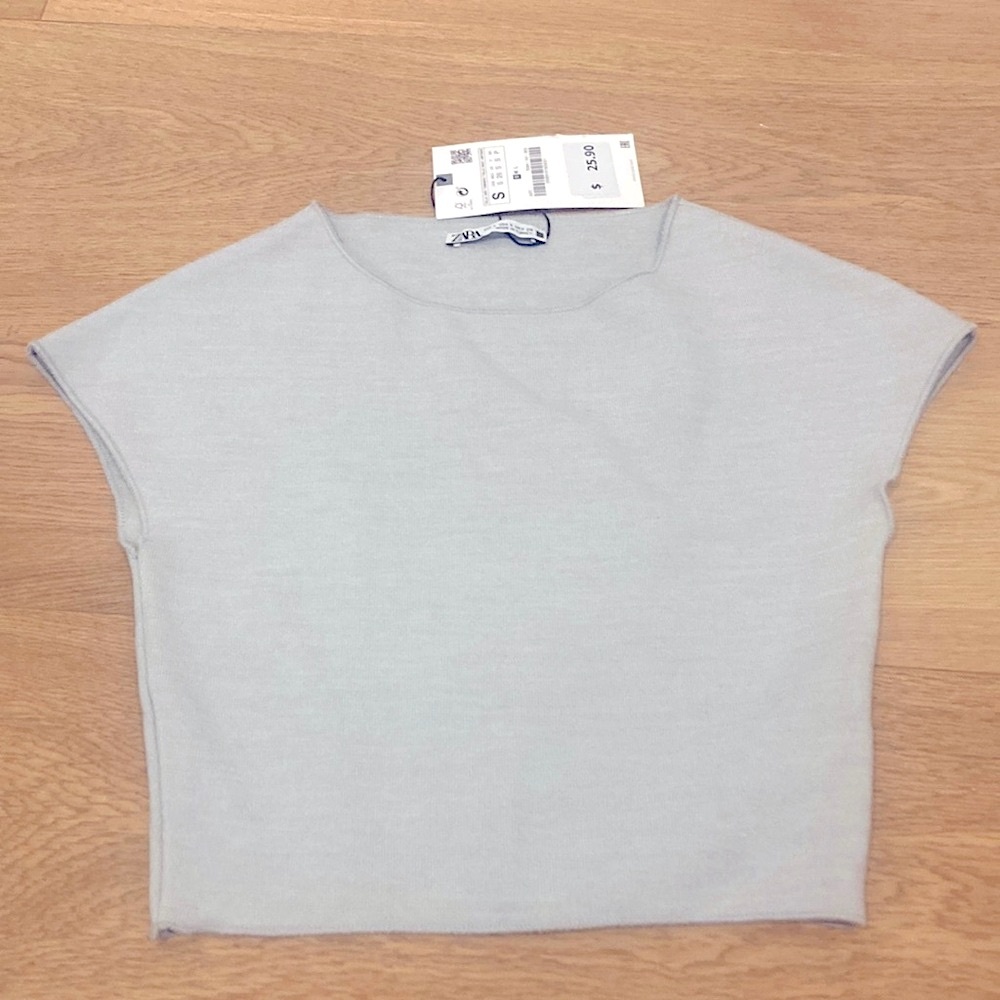 Zara Cropped Tee Small